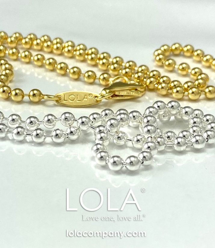 Lola Jewelry Silver Ball Chain