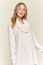 Adora Brushed Cowl Neck Tunic Ivory