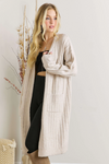 Adora Super Soft Rib Knit Cardigan Oatmeal