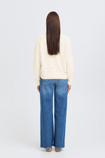 Eyelet V Neck Sweater