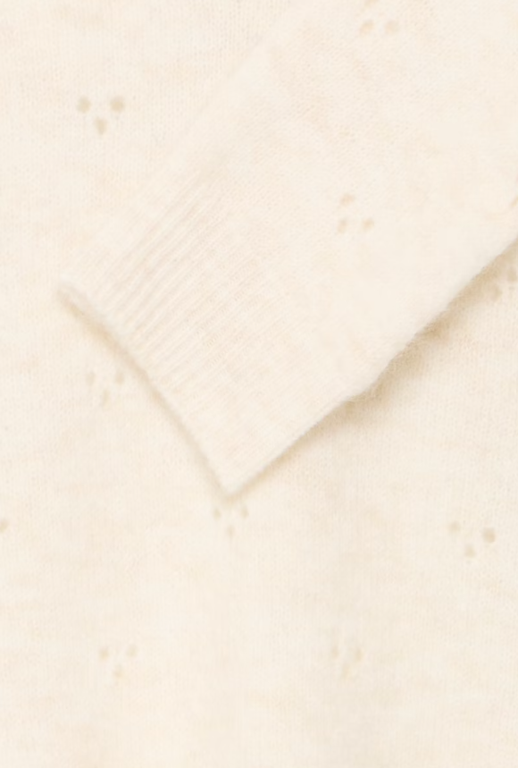 Eyelet V Neck Sweater