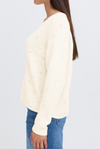 Eyelet V Neck Sweater