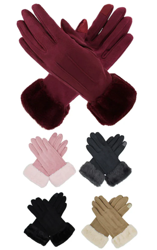 Suede Cuff Gloves