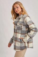 Plaid Brushed Flannel Shacket