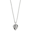 Two-tone sculpted heart necklace inspired by coastal elegance