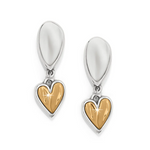 Cascade Heart Unity Post Drop Earrings – front view on white background