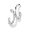 ​Brighton Cascade Silver Hoop Earrings with sculptural design