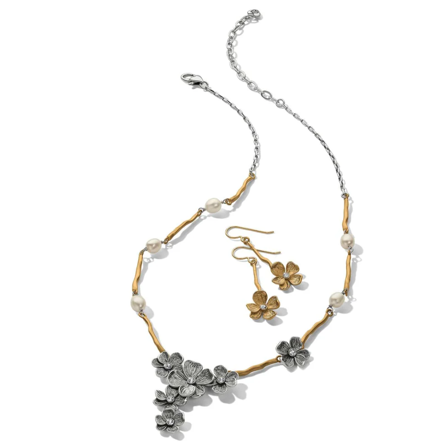 ​Brighton Everbloom Windflower Earrings in gold with crystal accents
