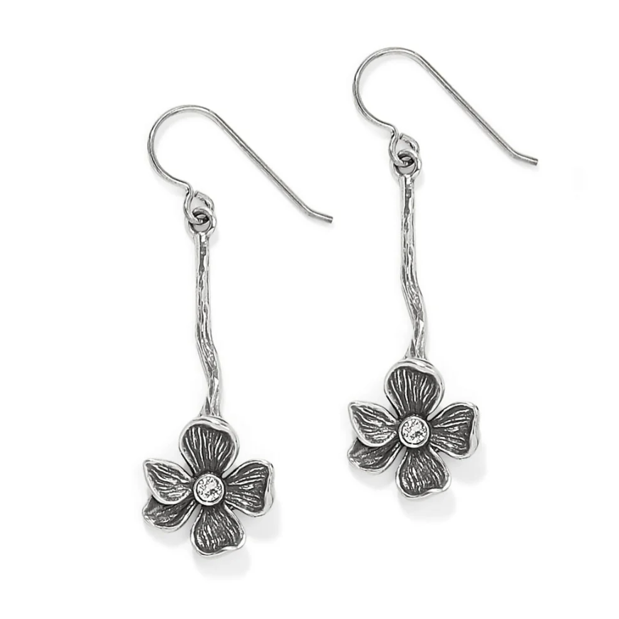 ​Brighton Everbloom Windflower Earrings in silver with crystal accents