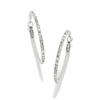 Brighton Silver Fashionista Hoop Earrings with stone accents