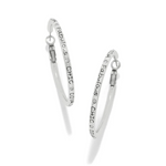 Brighton Silver Fashionista Hoop Earrings with stone accents