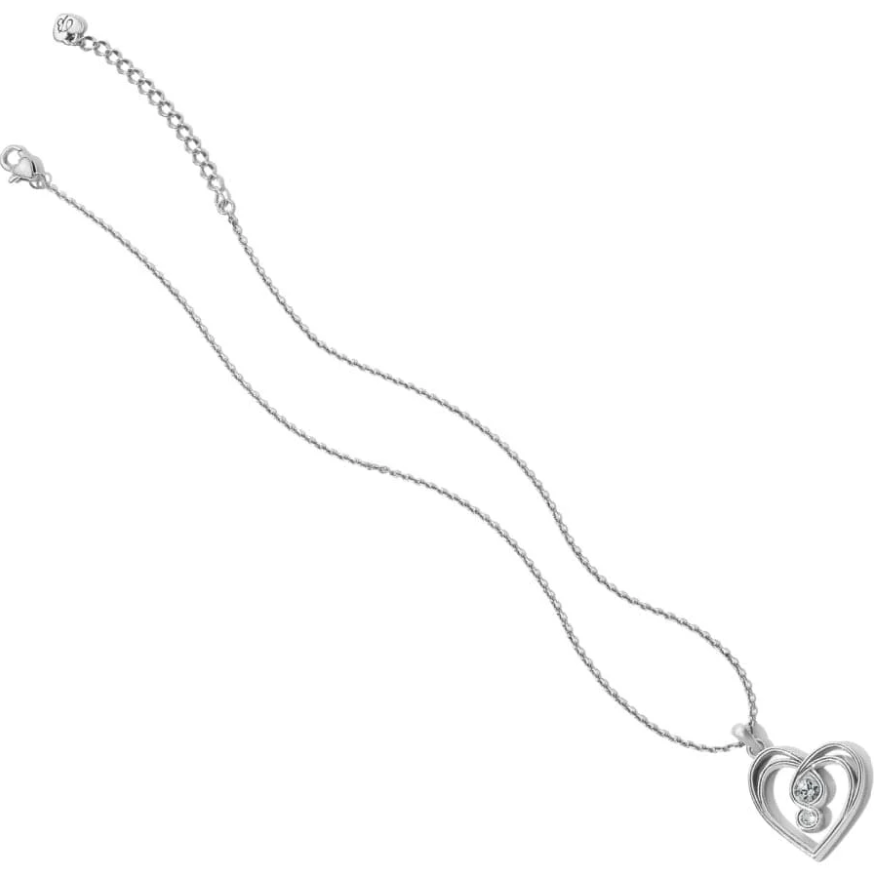 Brighton Infinity Sparkle Petite Heart Necklace