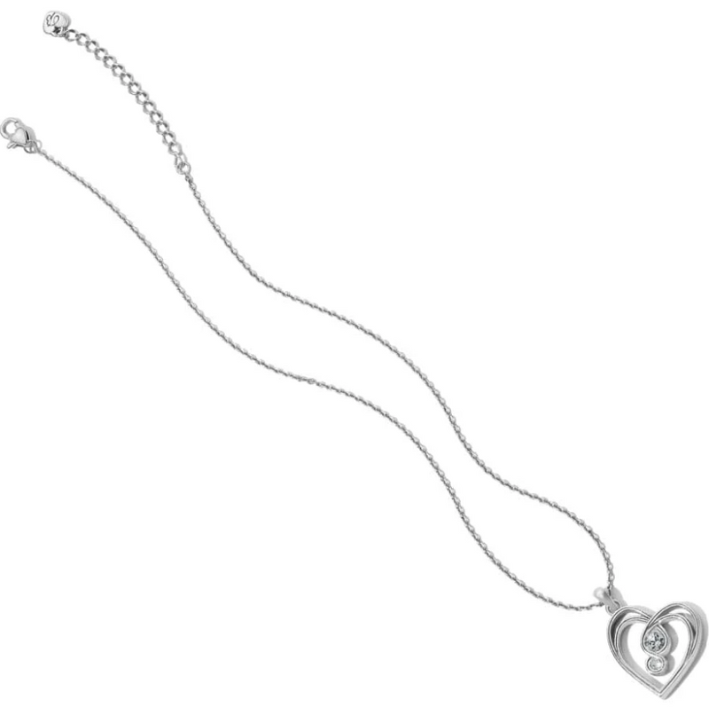 Silver necklace with heart and infinity pendant