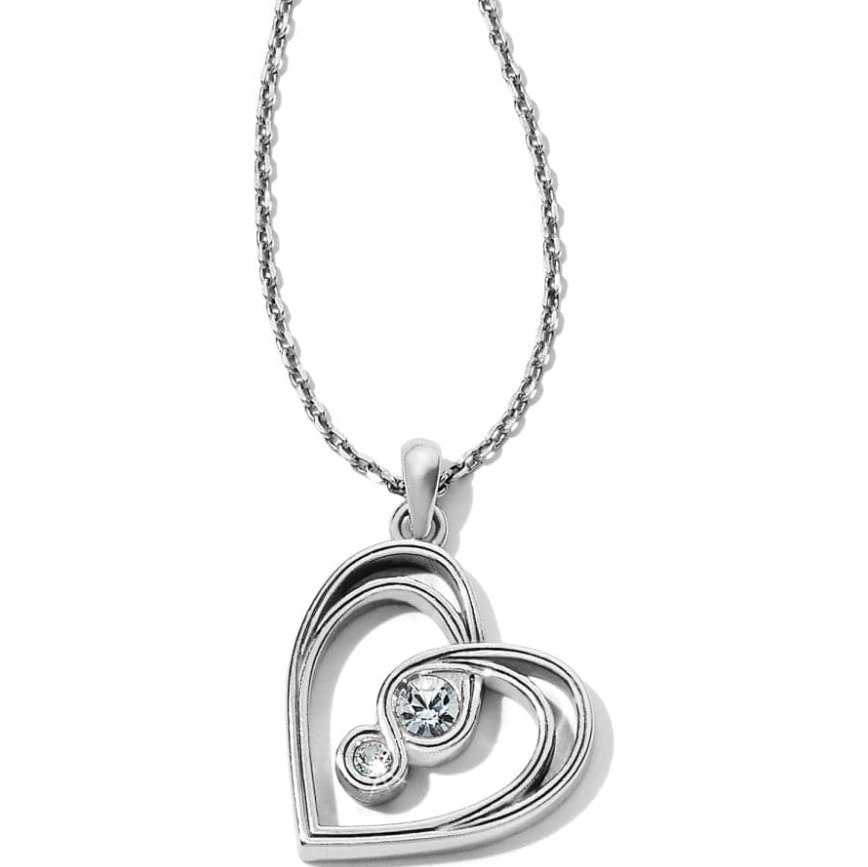 Brighton Infinity Sparkle Petite Heart Necklace