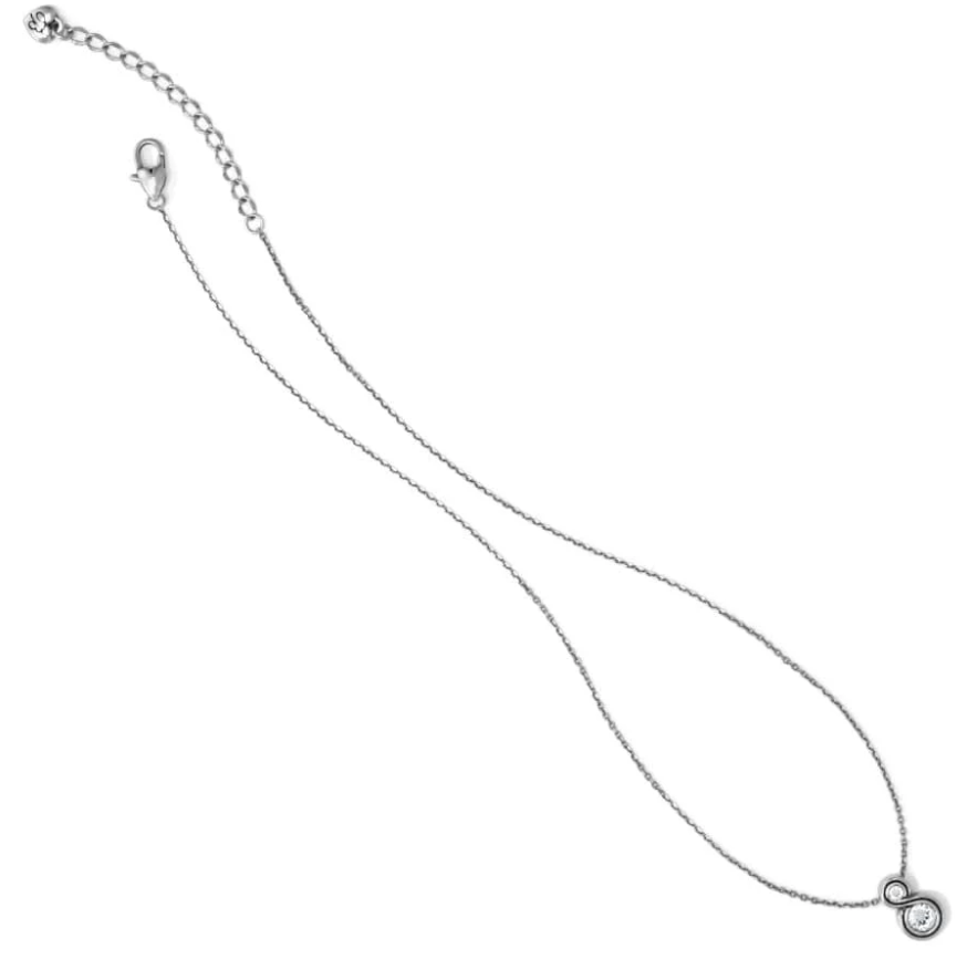 Brighton Infinity Sparkle Petite Necklace with crystal drop