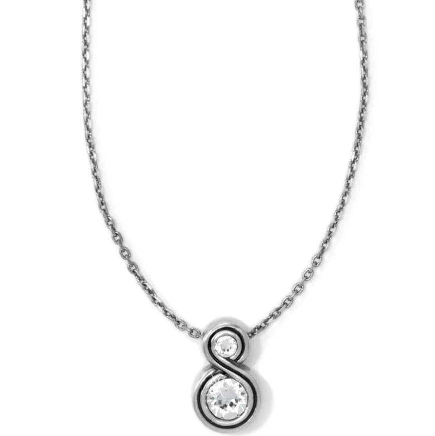 Brighton Infinity Sparkle Petite Necklace with crystal drop