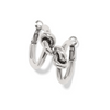 Brighton Interlok Single Knot Silver Hoop Earrings with intricate knot design