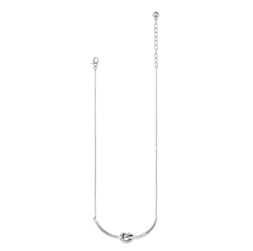 ​Brighton Interlok Single Knot Necklace with silver Celtic knot pendant