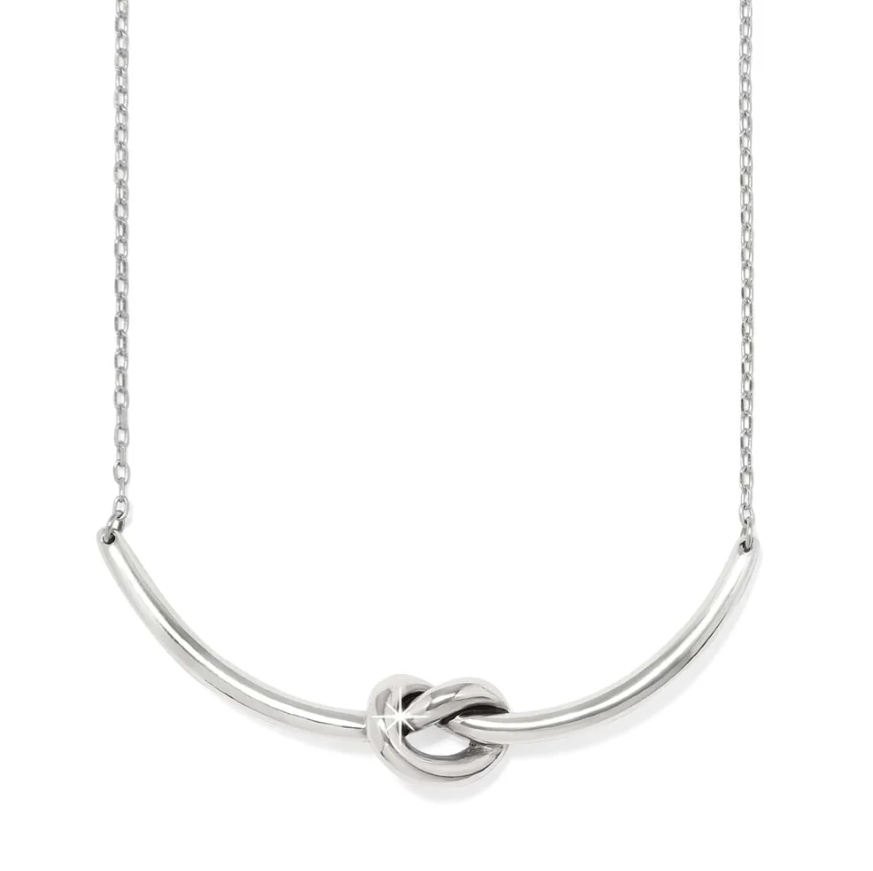​Brighton Interlok Single Knot Necklace with silver Celtic knot pendant
