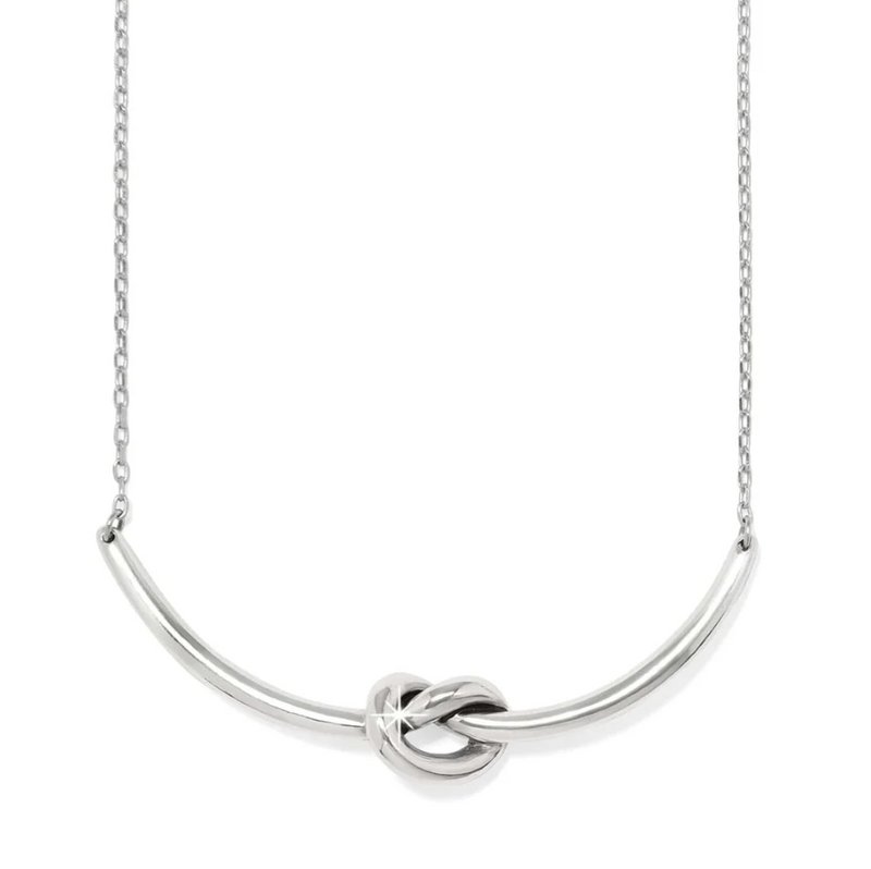 ​Brighton Interlok Single Knot Necklace with silver Celtic knot pendant