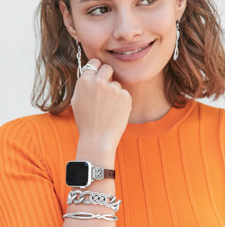 Brighton Interlok Twist Bangle in silver