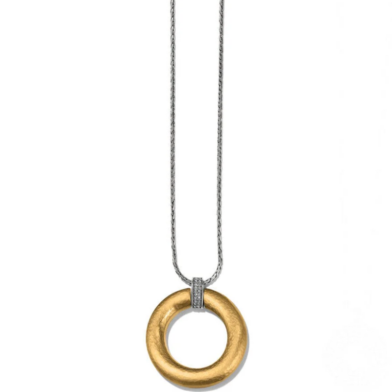 Brighton Meridian Geo Pendant Necklace with gold and silver tones