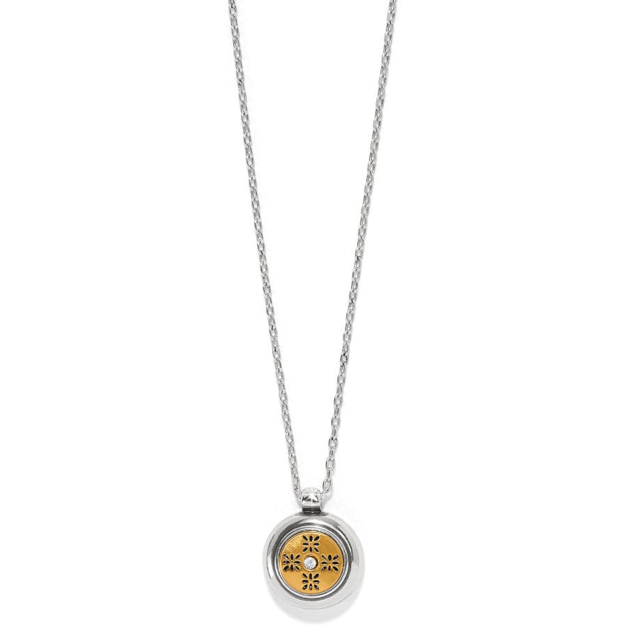 Brighton Mosaic Round Two Tone Mini Necklace