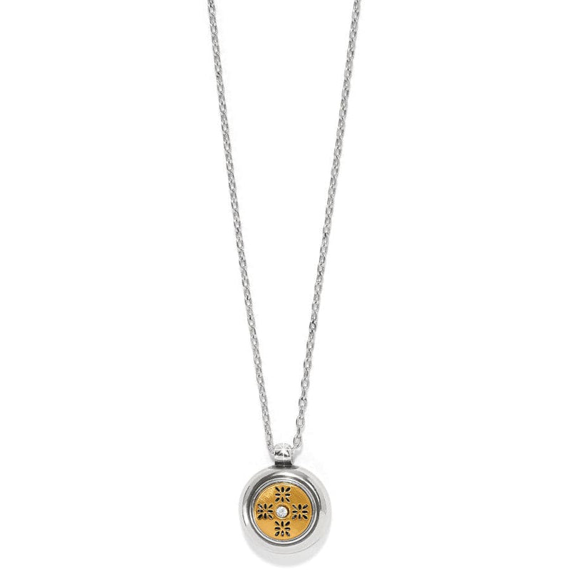 Brighton Mosaic Round Two Tone Mini Necklace