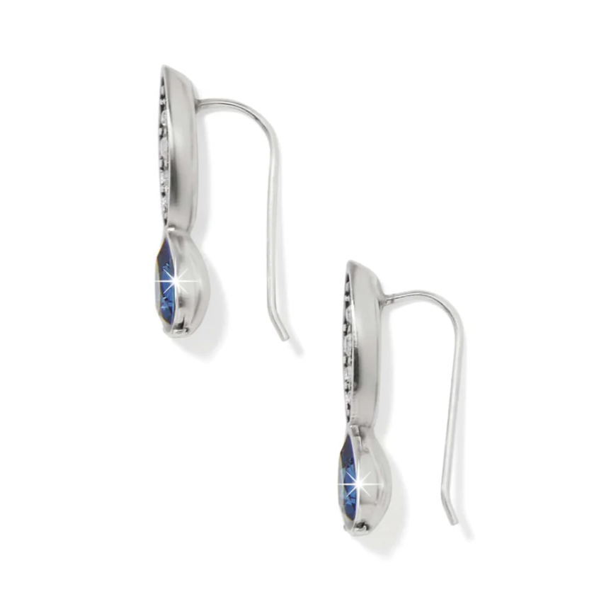​Brighton Mystery of Love Earrings with silver-blue crystal accents