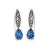 ​Brighton Mystery of Love Earrings with silver-blue crystal accents