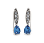​Brighton Mystery of Love Earrings with silver-blue crystal accents