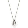 Back of ​Brighton Nile Mini Silver Pendant Necklace with water drop design