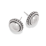 Brighton Pretty Tough Bold Stud Earrings in silver-plated finish
