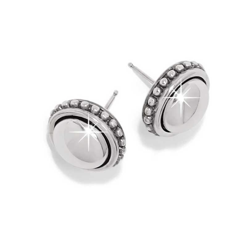 Brighton Pretty Tough Bold Stud Earrings in silver-plated finish