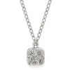 Back of silver-plated square pendant with Australian daisy design