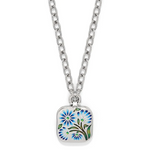 Brighton Sydney Daisy Necklace featuring hand-painted enamel pendant