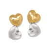 Brighton Trianon Heart Earrings – Two-tone silver and gold hearts