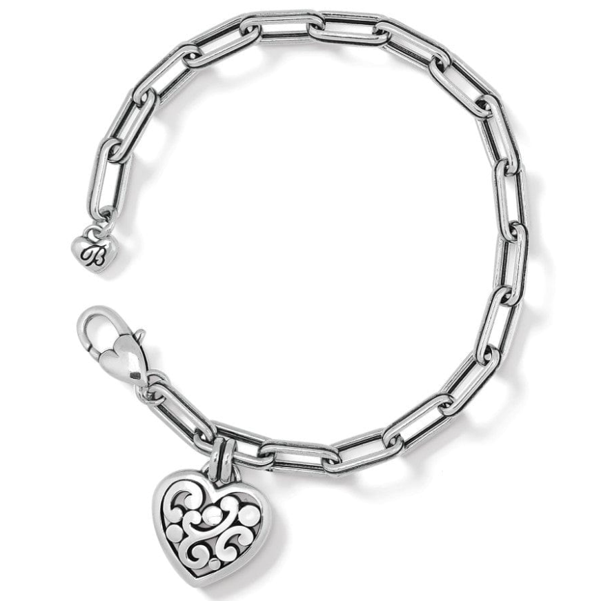Brighton Contempo Heart Link Bracelet with silver heart design
