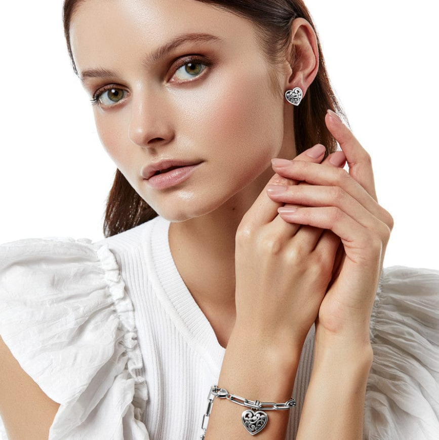 Brighton Contempo Heart Link Bracelet with silver heart design
