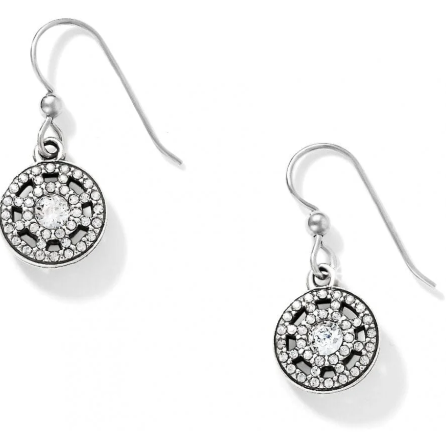 Petite crystal drop earrings with French wire hook