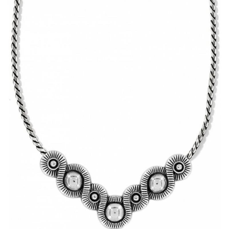 Silver-plated infinity necklace with fine crystals