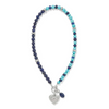 Brighton charm necklace featuring vibrant blue gemstone beads