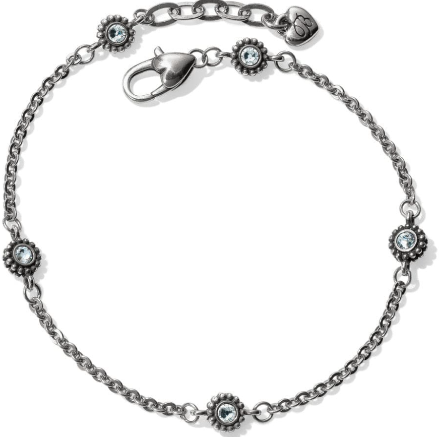 Brighton Twinkle Anklet with silver and crystals