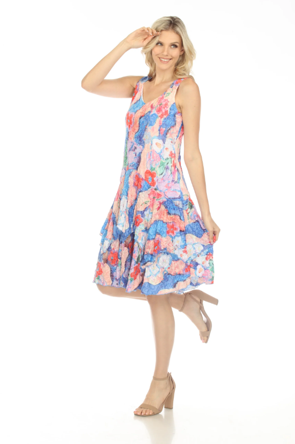 Carine Paige Dress - Vibrant Blooms