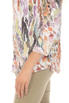 Round-Neck Top – Effortlessly stylish round-neck top with 3/4 sleeves, contrast stitching, and a curved hem. Made from breathable fabric, ideal for travel and casual outings. In the pattern Wild Mosaic.