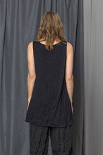 Back view of Liz Tank showing straight hemline and relaxed fit