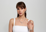 Elegant crystal statement necklace for coastal-chic and formal styles