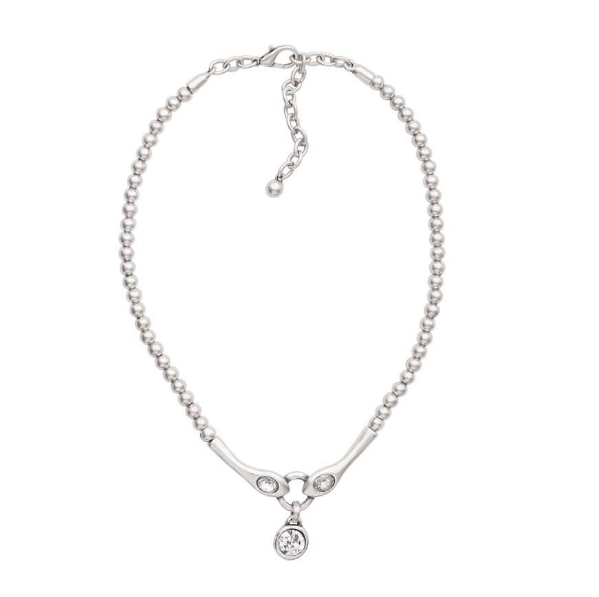 Chanour handmade crystal pewter necklace with Swarovski elements