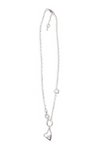 Handmade pewter necklace with Swarovski heart crystal pendant