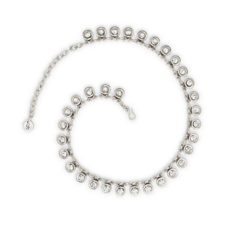 Elegant crystal necklace handcrafted and hypoallergenic